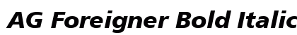 AG Foreigner Bold Italic