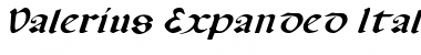 Valerius Expanded Italic Font