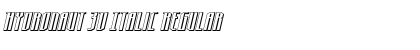 Hydronaut 3D Italic Font