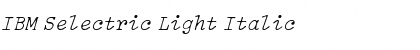 Download IBM Selectric Light Font