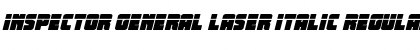 Inspector General Laser Italic Regular Font