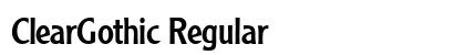 ClearGothic Regular preview