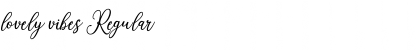 lovely vibes Font