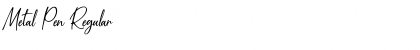 Metal Pen Font