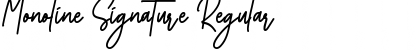 Monoline Signature Font