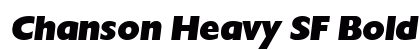 Chanson Heavy SF Bold Italic Preview