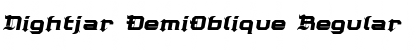 Download Nightjar DemiOblique Font Download Nightjar DemiOblique Font