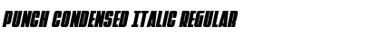 Punch Condensed Italic Regular Font