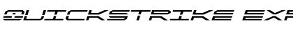 QuickStrike Expanded Italic Font