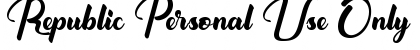 Republic Personal Use Only Font