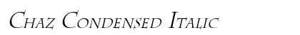 Chaz Condensed Italic preview