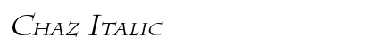Chaz Italic Preview