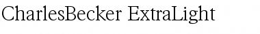 CharlesBecker-ExtraLight Font