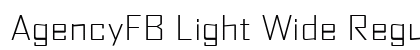 AgencyFB Light Wide Regular