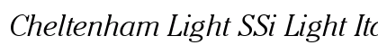 Cheltenham Light SSi Light Italic preview