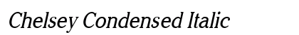 Chelsey Condensed Italic preview