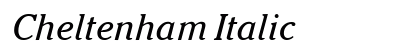 Cheltenham Italic Preview
