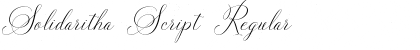 Solidaritha Script Font