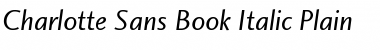 Charlotte Sans Book Italic Font