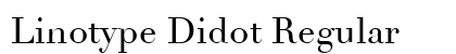 Linotype Didot Regular Preview