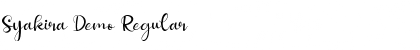 Download Syakira Demo Font Download Syakira Demo Font