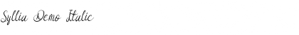 Syllia Demo Font