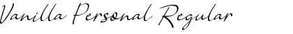 Download Vanilla Personal Font