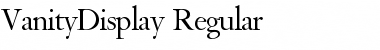 VanityDisplay Regular Font