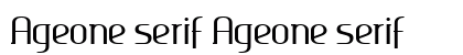 Ageone serif Ageone serif