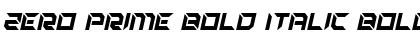 Zero Prime Bold Italic Bold Italic Font