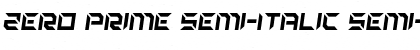 Zero Prime Semi-Italic Font
