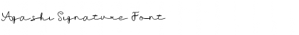 Agashi Signature Font Font