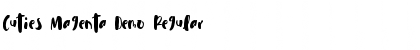 Cuties Magenta Demo Font