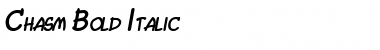 Chasm Bold Italic Font