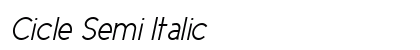 Cicle Semi Italic Preview