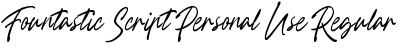 Fountastic Script Personal Use Regular Font