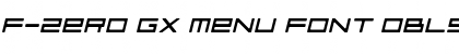 Download F-Zero GX Menu Font OblSemiRnd Font