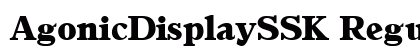 AgonicDisplaySSK Regular preview
