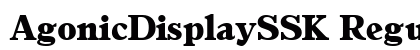 AgonicDisplaySSK Regular preview