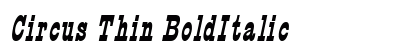 Circus Thin BoldItalic Preview