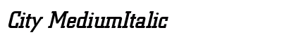 City MediumItalic preview
