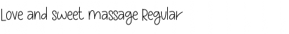 Love and sweet massage Font