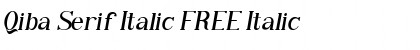 Qiba Serif Italic FREE Italic Font