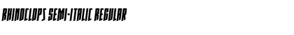 Rhinoclops Semi-Italic Font