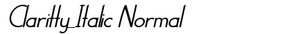 Claritty_Italic Normal preview