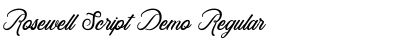 Rosewell Script Demo Regular Font