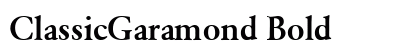 ClassicGaramond Bold Preview