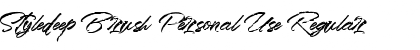 Styledeep Brush Personal Use Font