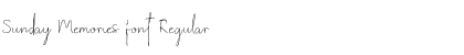 Sunday Memories font Font