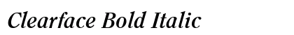 Clearface Bold Italic preview